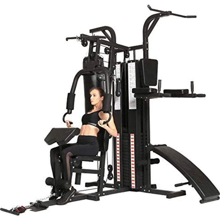 Dione HG5 Fitnessstation Multi-Gym mit Boxsack - 65kg Gewichte - erweiterbar auf 100kg - Homegym – Bild 1
