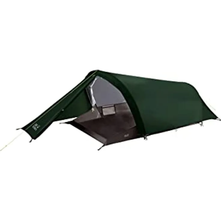Jack Wolfskin Gossamer II Tunnelzelt für 2 Personen, mountain green, mit 2 Eingängen und 2 Innentaschen