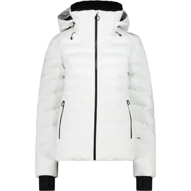 Campagnolo CMP Damen Skijacke WOMAN JACKET FIX HOOD, wattierte Skijacke mit Clima-Protect-Laminat, weiss, Größe 42 – Bild 3