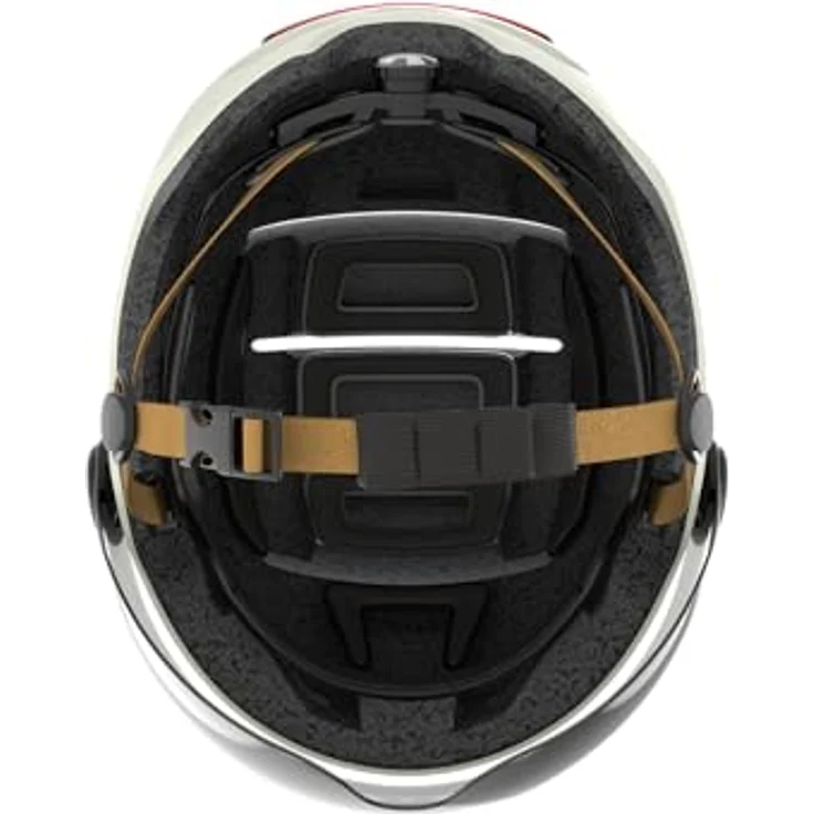 Livall L23, Fahrradhelm weiß 54-58 cm mit Schutzvisier und LED/SOS-Funktion – Bild 5