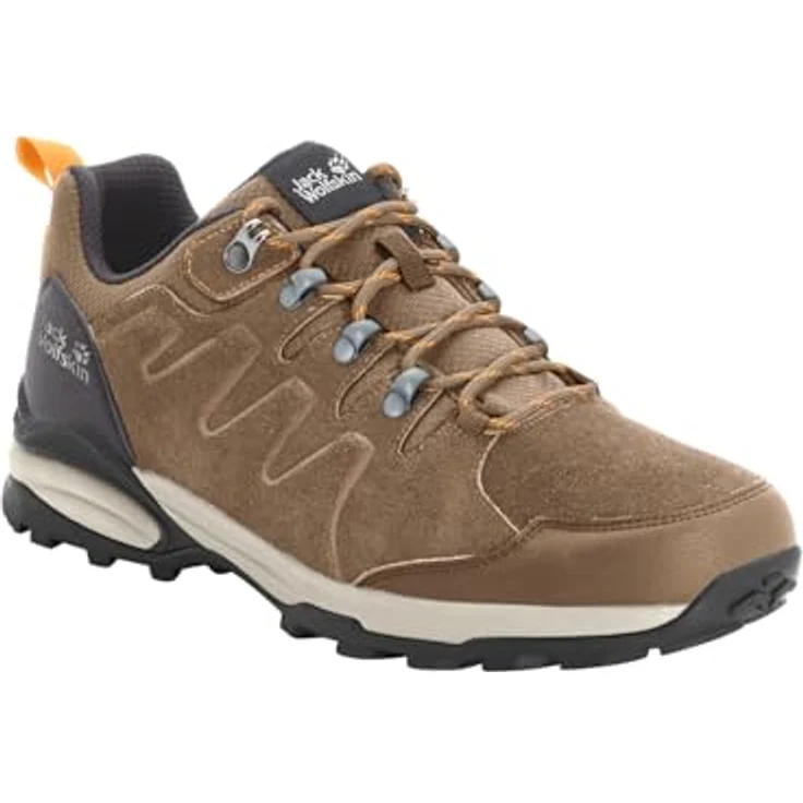 Jack Wolfskin Refugio Texapore Low W, Damen Wanderschuhe aus Veloursleder und Texapore, braun, Größe 39.5 – Bild 4