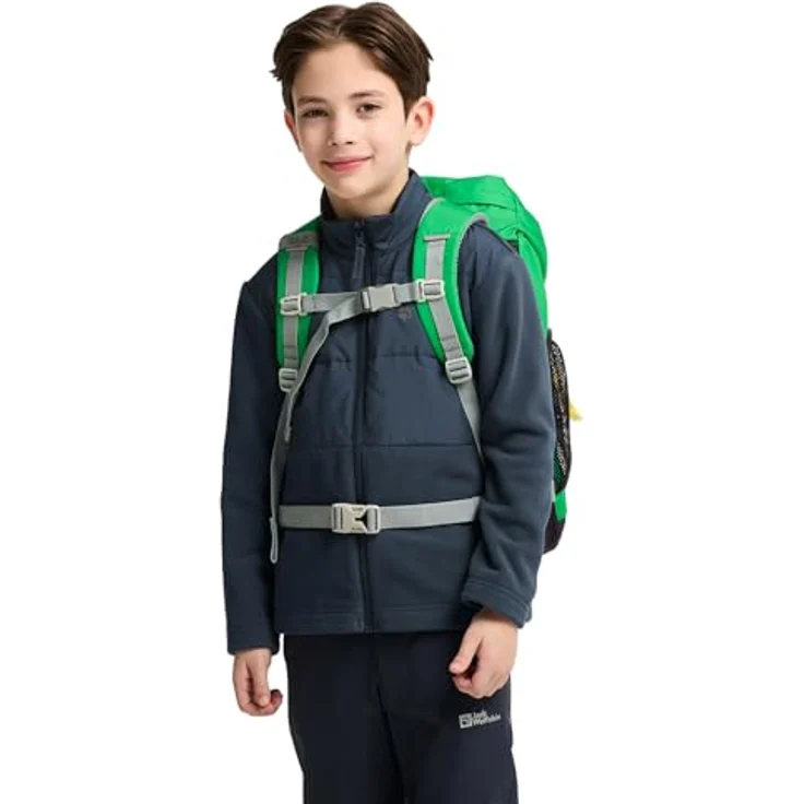Jack Wolfskin Kids Explorer, Trekkingrucksack 47 cm, mystic green, 100% Polyester, 28 cm x 24 cm – Bild 3
