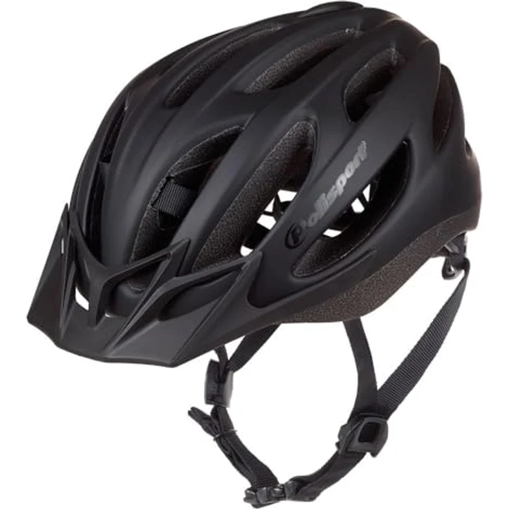 Polisport Cityhelm, Velohelm (54 - 58 cm) mit In-Mold-Technologie und integriertem Visier, schwarz – Bild 1
