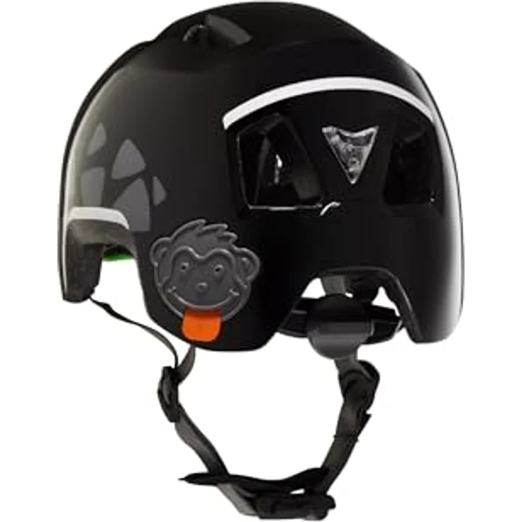 Affenzahn Panther Fahrradhelm, robuster Kinderhelm für Mädchen und Jungen, verstellbar, Schwarz, mit Rücklicht und reflektierenden Streifen – Bild 3