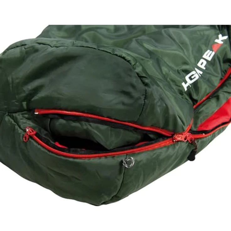 High Peak Mumienschlafsack Black Arrow ECO, leichter Sommer Trekking Schlafsack mit Innentasche, 100% PFC-frei, 8°C Komforttemperatur, schwarz – Bild 4