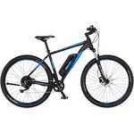 Fischer E-Mountainbike, MONTIS EM 1724.1 E-Bike MTB, 48 V Akku, Hinterradmotor 45 Nm, matt schwarz - blau, 29 Zoll