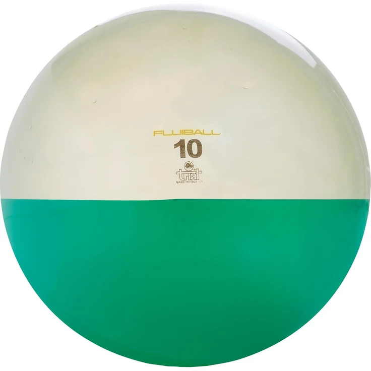 Trial Fluiball, Medizinball (10 kg, 300 mm) in Hellgrün, mit flüssiger Füllung und robustem Silikonmaterial