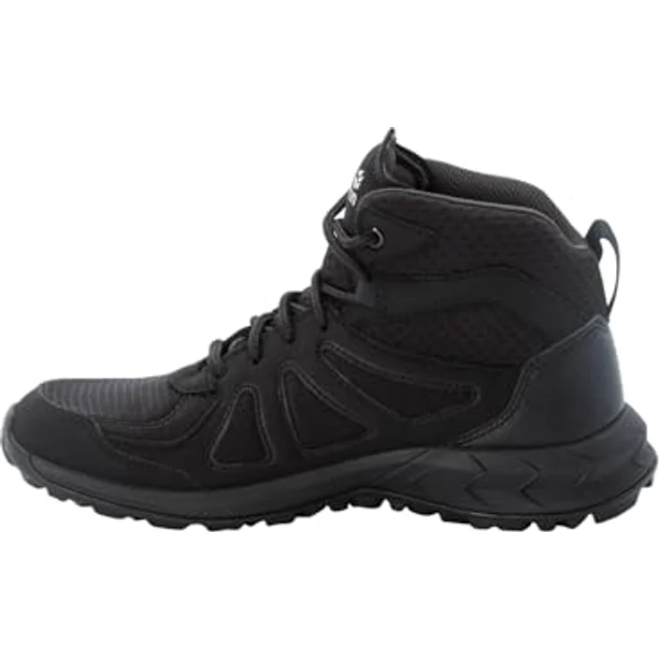 Jack Wolfskin WOODLAND 2 TEXAPORE MID W, Wasserdichter Wanderschuh mit EVA-Zwischensohle und TEXAPORE-Membran, schwarz – Bild 1