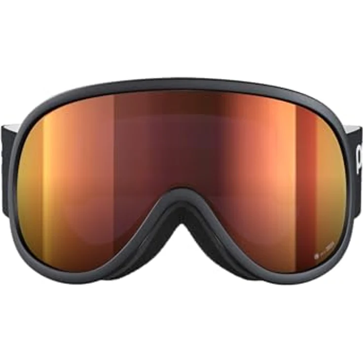 POC Retina Ski- und Snowboardbrille, maximales Sichtfeld und optimale Lichtanpassung, Uranium Black/Partly Sunny Orange – Bild 1