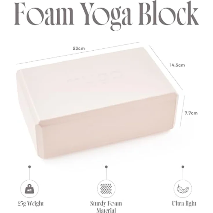 Myga Yoga Block, rutschfest und leicht mit max. Support für Yoga und Pilates, 23 cm x 14,5 cm x 7,7 cm, ideal für Anfänger und Fortgeschrittene – Bild 4
