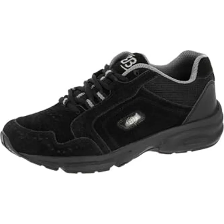 Brütting Unisex Laufschuhe, Schnürschuhe aus Synthetikmaterial, Größe 43, Schwarz, flacher Absatz 2 cm
