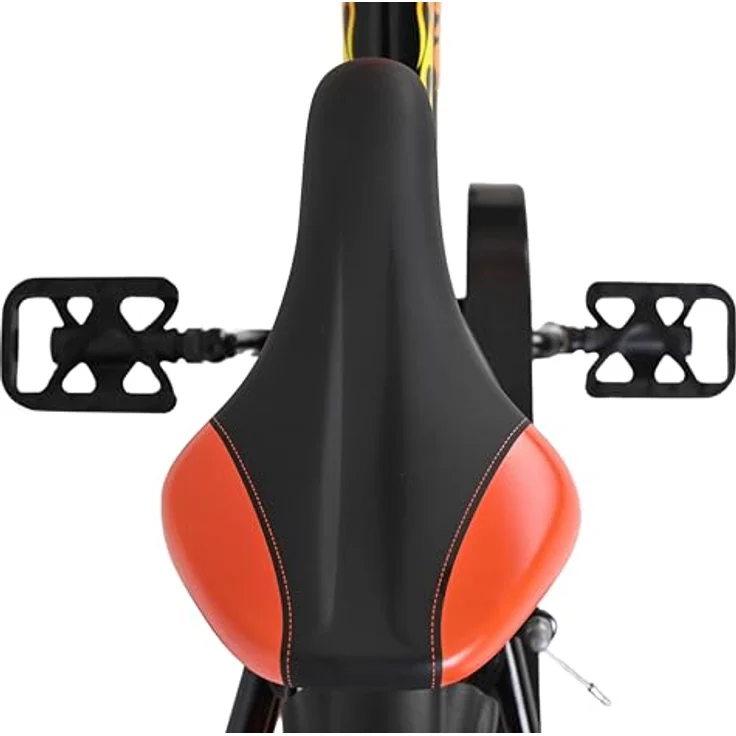 Volare Strike 14 Zoll Kinderfahrrad für Jungen – Schwarz-Orange, 2 Handbremsen, abnehmbare Stützräder, geschlossener Kettenschutz, Reflektoren vorne und hinten – Bild 5