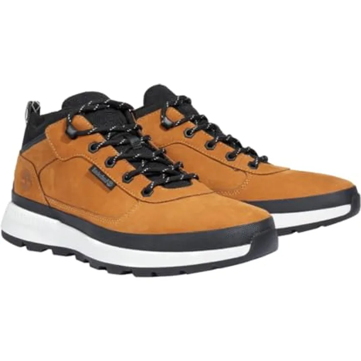 Timberland FIELD TREKKER MID LACE UP SNEAKER, Herren Wanderschuhe mit hohem Schaft und profilierter Gummi-Sohle für sicheren Halt, braun