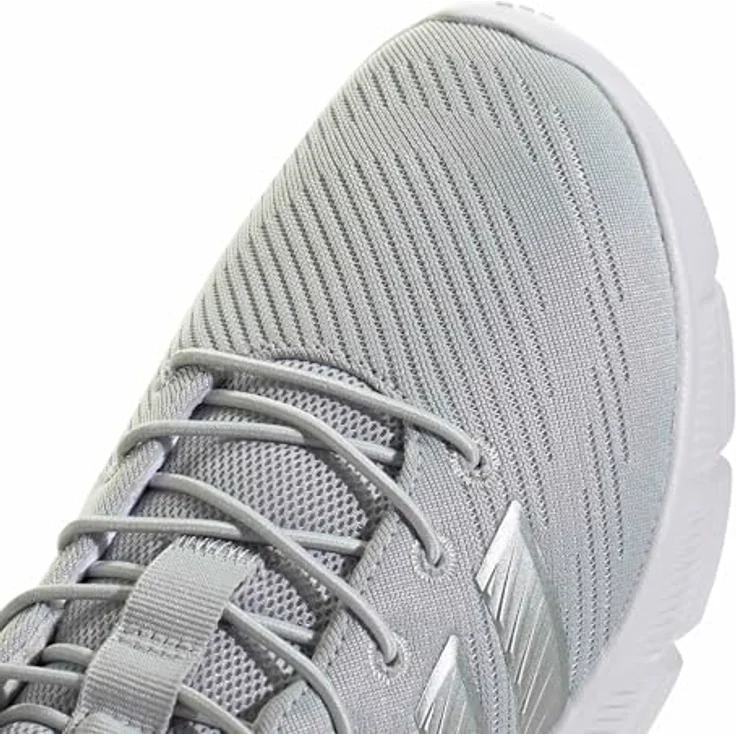 Adidas Cloudfoam Flex, Laufschuhe mit elastischen Schnürsenkeln, grau Light Solid Grey/Matte Silver/Clear Pink – Bild 5