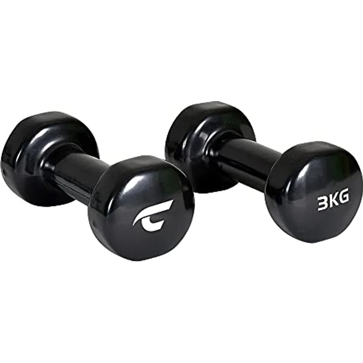 Christopeit Sport Vinyl Hanteln - Beauty Bells 2 x 3 kg - 2er Set Trainingshanteln - ergonomisch geformte Kurzhanteln