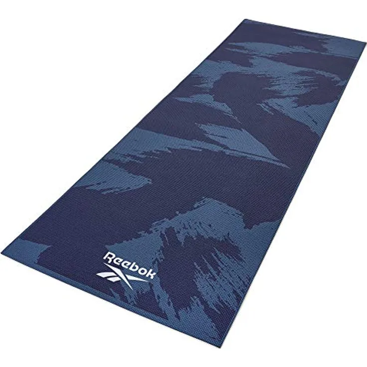 Reebok Yogamatte Dunkelblau, 173 x 61 x 0.4 cm, rutschfeste Ober- und Unterseite