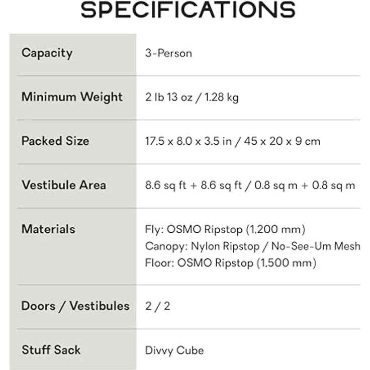 Nemo Equipment Hornet OSMO 3P, Kuppelzelt für 3 Personen, 1.49 kg, nachhaltiges Polyamid, Farbe Birch Bud/Goodnight Gray – Bild 6