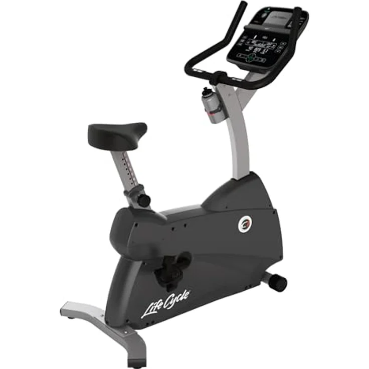 Life Fitness C1 Aufrechter Zyklus, Ergometer mit Track Connect 2.0 Konsole, 20 Widerstandsstufen, 7-Zoll-LCD Touch-Display, 4 Benutzerprofile