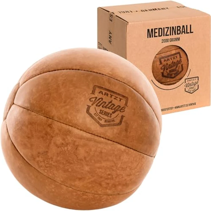 ARTZT Vintage Series Medizinball 26 - 28 cm, 3 – Bild 1