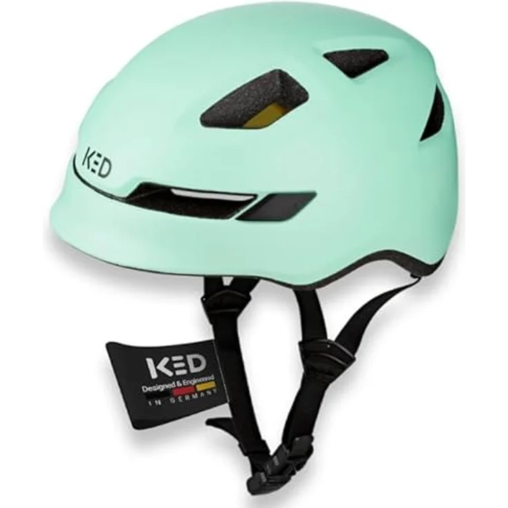 KED Pop II Lite, Kinder Fahrradhelm mit ultraleichtem Design, sicherem K-FIT System, Farbe: Mint Matt, Größe: 52-56 (M) – Bild 1