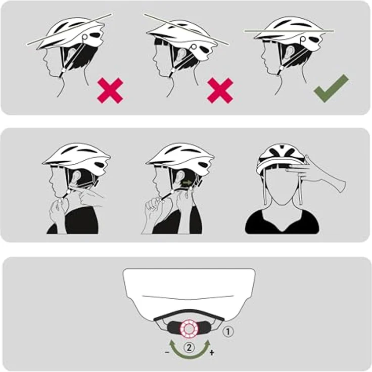 Prophete Fahrradhelm mit LED-Rücklicht, Fidlock-Verschluss, Größe 55-58 cm, modernes Design in Schwarz, optimale Belüftung, sicher & komfortabel für Damen und Herren – Bild 8