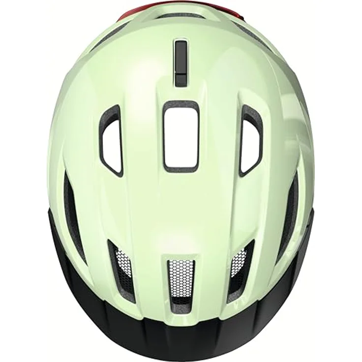ABUS Stadthelm Urban-I 4.0, Fahrradhelm mit aufladbarem Rücklicht, 2 Leuchtmodi, Zopf-Öffnung, Gr. M, grün – Bild 4
