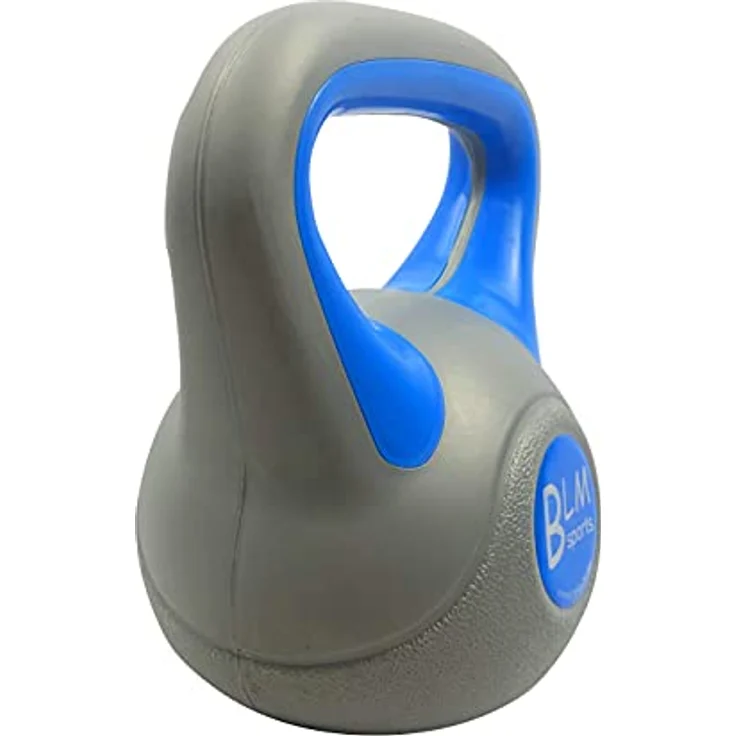 Helo Kettlebell Schwunghantel 3 kg, ergonomische Kunststoff Kugelhantel in Blau mit flachem Boden für sicheren Stand – Bild 3