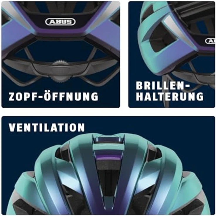 Abus StormChaser ACE, leichter Velohelm (57 - 61 cm) mit optimierter Belüftung und komfortablem Verstellsystem – Bild 5