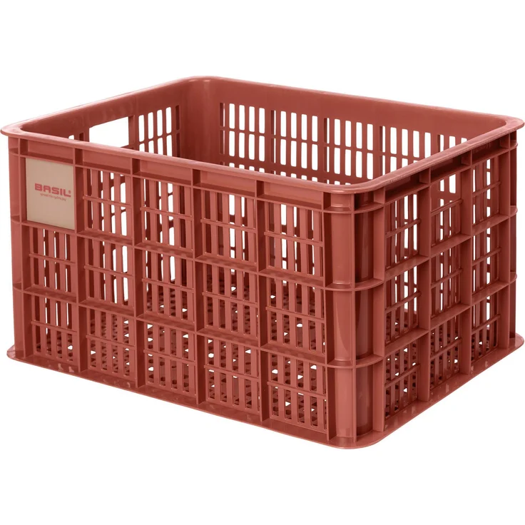 Basil Crate L, Velokorb mit 40 l Fassungsvermögen, hergestellt aus 95 % recyceltem Kunststoff, kompatibel mit MIK und Racktime
