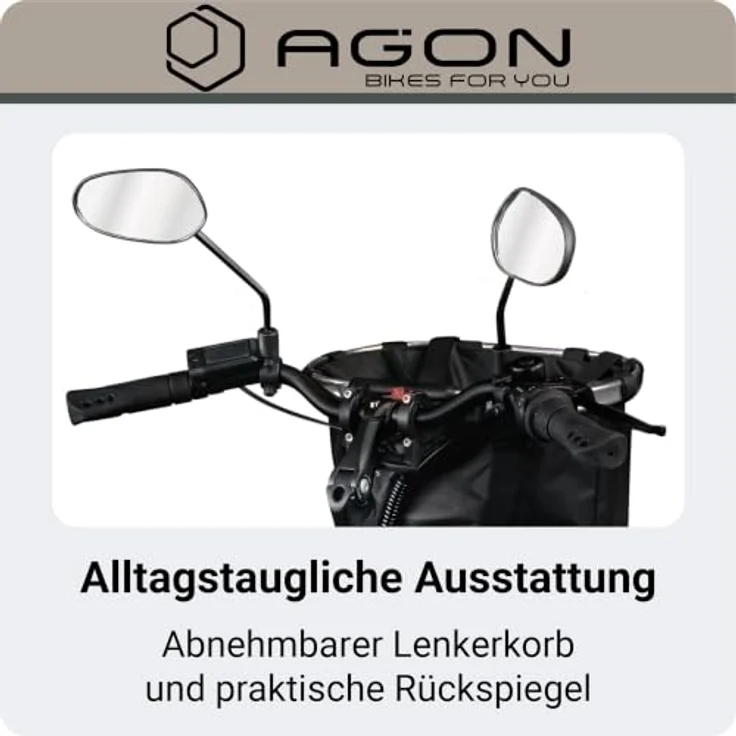 Agon Assist E-Bike City, Aluminium Tiefeinsteiger mit 250 W Motor, 28 Zoll, dusty blue – Bild 7