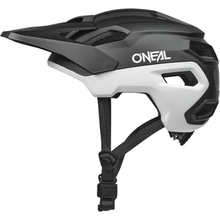 O'Neal Casque Trailfinder Evo Solid V.26, Enduro Fahrradhelm mit Quin Ready Technologie, schwarz/weiß, Größe L/XL – Bild 3