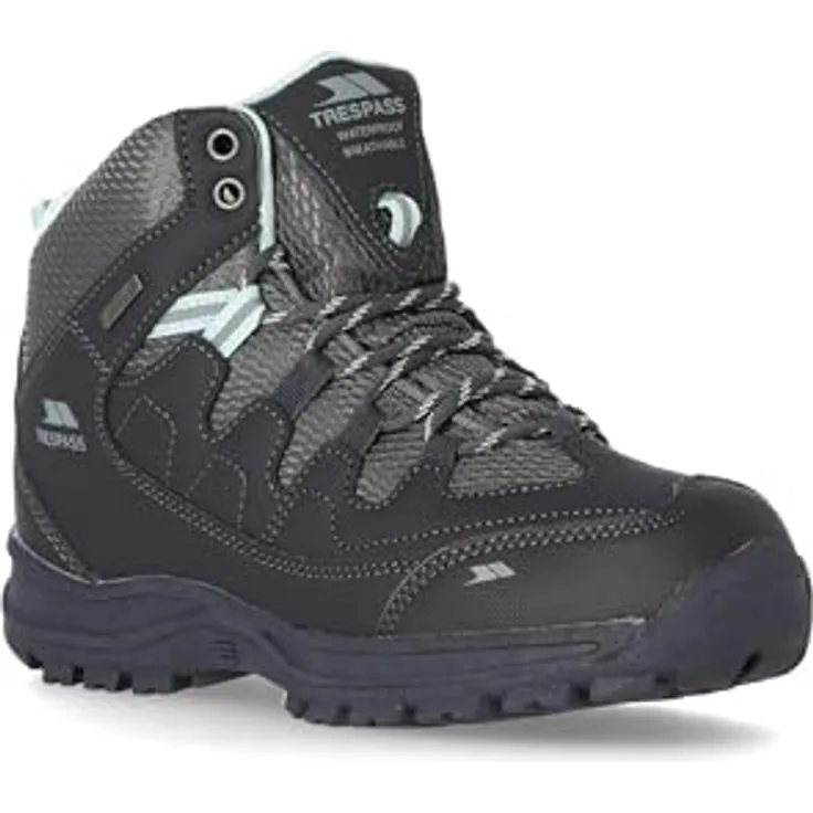 Trespass Mitzi Damen Wanderschuhe, wasserdicht und atmungsaktiv, Iron-Design mit griffiger Sohle