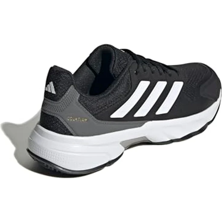 adidas Courtjam Control 3 Tennisschuhe, Core Black/Cloud White/Grey, EU 46, atmungsaktiv, abriebfest, leichte Dämpfung – Bild 5