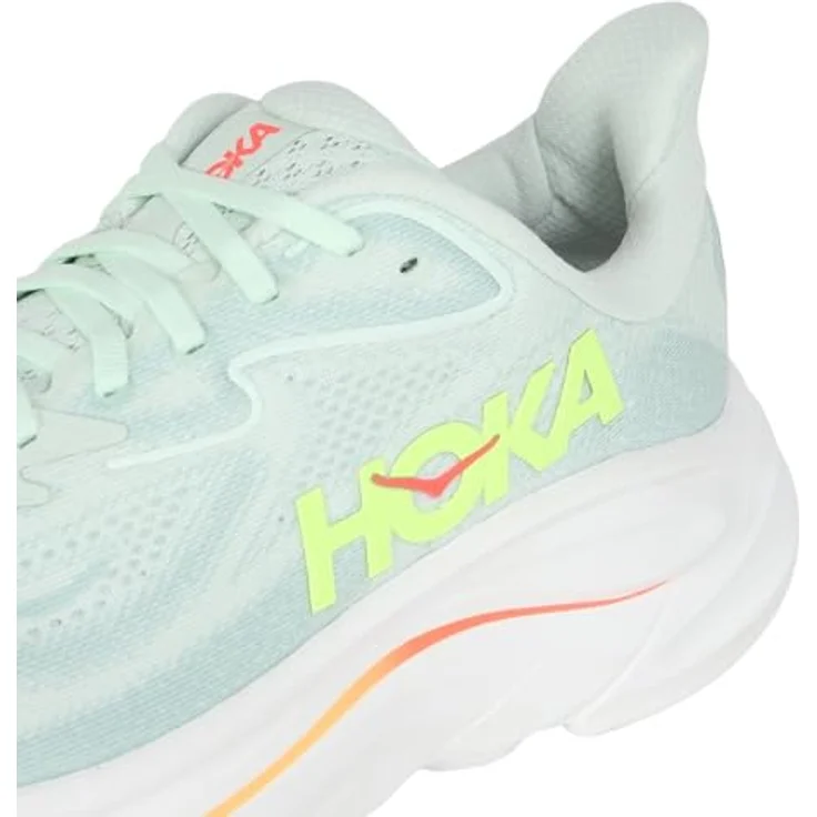 Hoka WIP 0001162031-SLS, Leichte Laufschuhe in SEA GLASS/NEON, Größe 39 1/3, atmungsaktives Jacquard-Mesh, gute Dämpfung, ideal für Straße und Waldwege – Bild 9