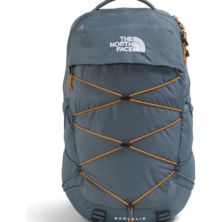 The North Face Unisex Borealis 28L Rucksack, robustes Material, verstellbare Trageriemen, Granite Grey/Dust Orange