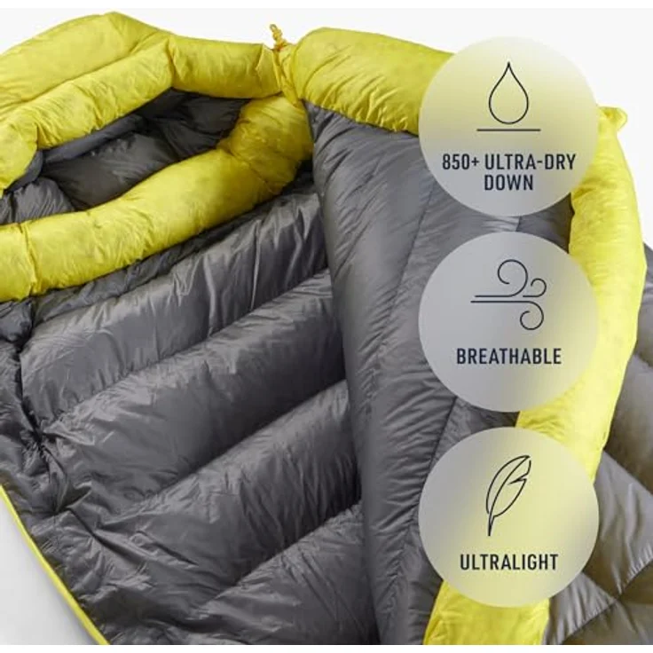 Sea To Summit Spark 7C, Daunenschlafsack für Frauen, 196 cm, 850+ RDS-zertifizierte Gänsedaunenfüllung, PFC-frei, wasserabweisend, technischer Reißverschluss – Bild 5