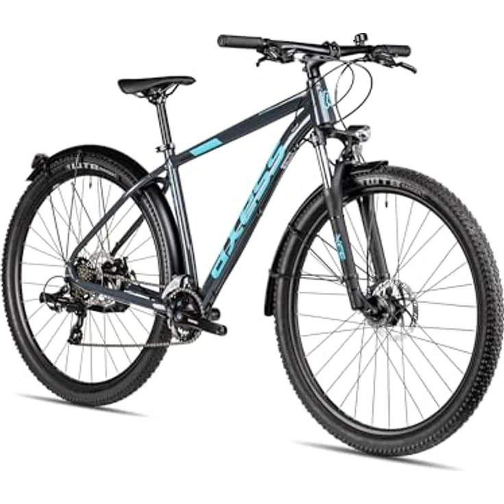 Axess Sandee ATB, straßentaugliches Herren-Mountainbike mit 14-Gang Schaltung, mechanischen Scheibenbremsen, grau, Rahmengröße 19 Zoll – Bild 2