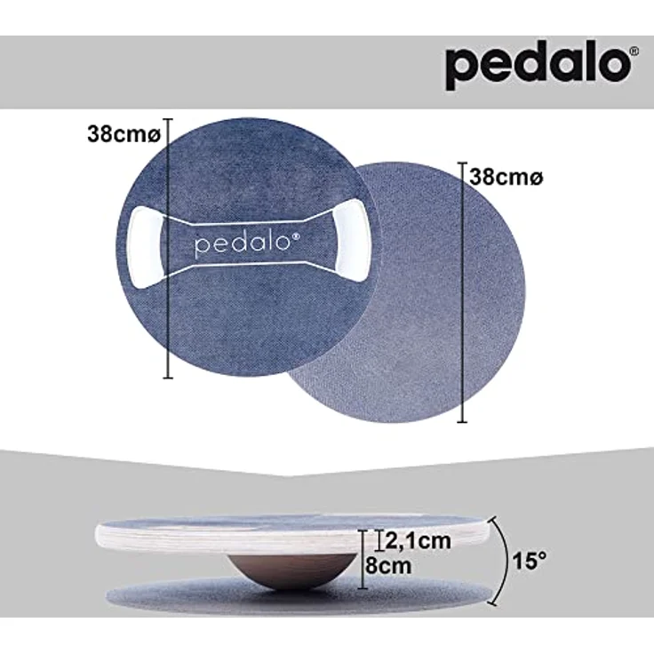 Pedalo® Balance-Board Single 380, Gleichgewichts-Trainer mit Antirutsch-Beschichtung, belastbar bis 120 kg, Made in Germany – Bild 5