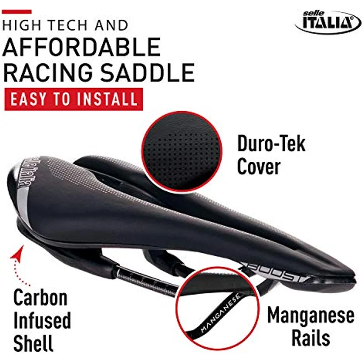 Selle Italia Sp01 Boost Tm Superflow, Fahrradsattel mit ergonomischer Form und maximalem Komfort, schwarz, Größe S – Bild 4