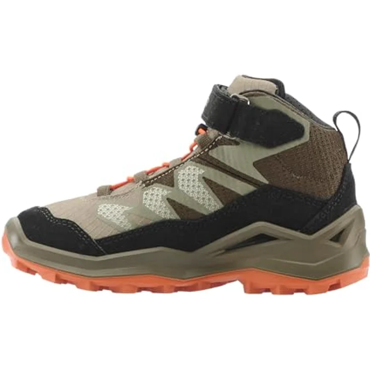 Lowa Maddox Pro GTX Mid VC Jr, wasserdichte Kinder Wanderschuhe mit griffiger Laufsohle und Goretex Membrane, Olive/Black, EU 31 – Bild 2