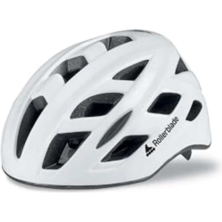 Rollerblade Stride Fahrradhelm, Weiß, robuste Schale, 20 Belüftungsöffnungen, offene Schaumstoffpolsterung – Bild 1