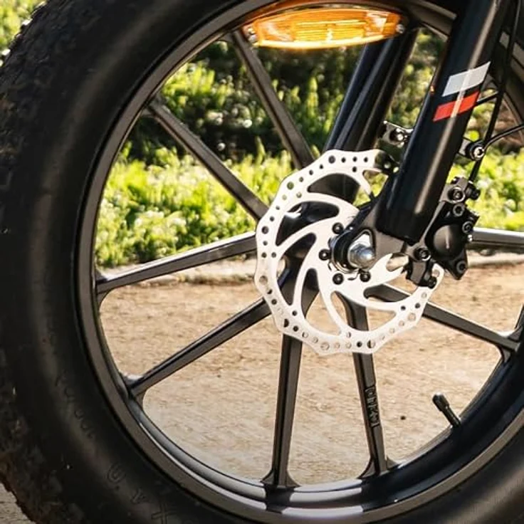 PixelPilot 20 Zoll Faltbares Fat Tire E-Bike, 250W Motor, 374Wh Akku, Reichweite bis 45 km, Shimano 7-Gang, hydraulische Scheibenbremsen – Bild 7