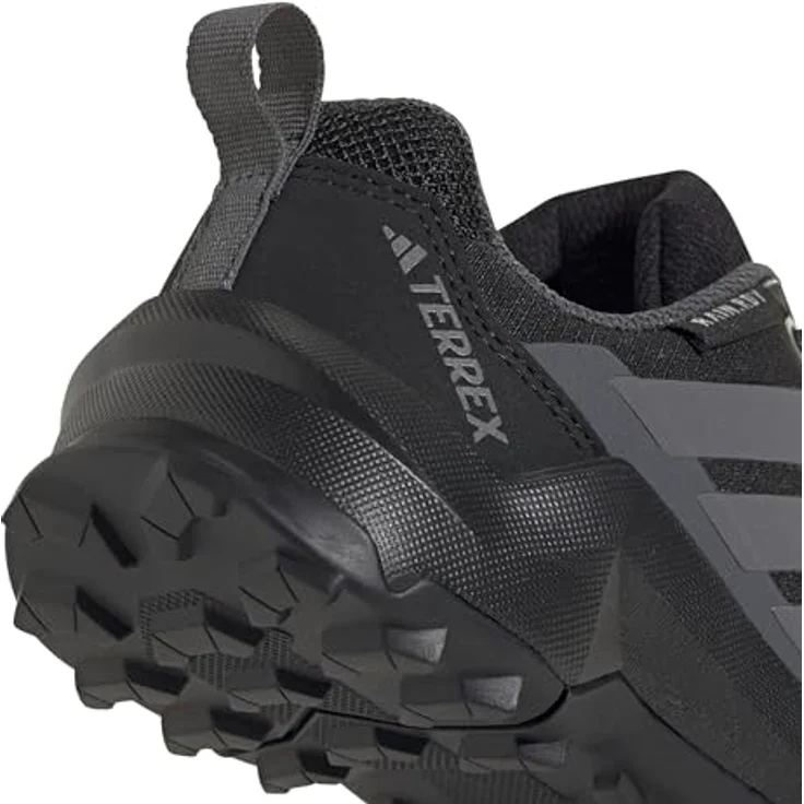 adidas JI0917, Laufschuhe für Jungen mit wasserdichtem Obermaterial und dämpfender EVA-Zwischensohle, schwarz – Bild 4