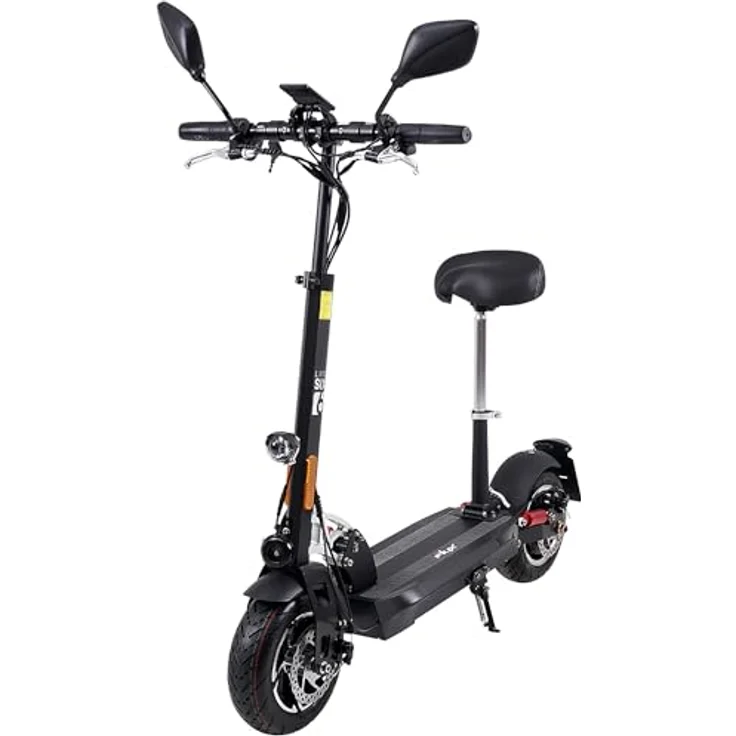 eFlux Lite Six, E-Scooter mit Straßenzulassung, 1000 Watt Motor, 48V 15,6Ah Lithium-Ionen-Akku, 45 km Reichweite, mit Sitz, 3 Geschwindigkeiten, Transportsperre – Bild 1