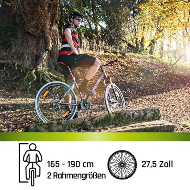 Galano Toxic 27,5 Zoll Hardtail MTB, unisex Mountainbike mit 21 Gangschaltung und mechanischer Scheibenbremse, schwarz/blau, Rahmenhöhe 46 cm – Bild 3