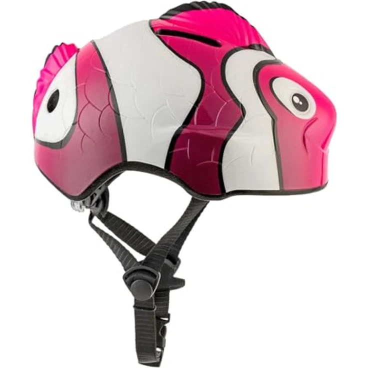 Crazy Safety Kinder Fahrradhelm 3D Tierhelm Fisch Rosa, verstellbar für 2-7 Jahre, geeignet für Fahrrad, Skateboard, Laufrad und Tretroller, mit LED-Rücklicht und 6 Belüftungsöffnungen – Bild 3