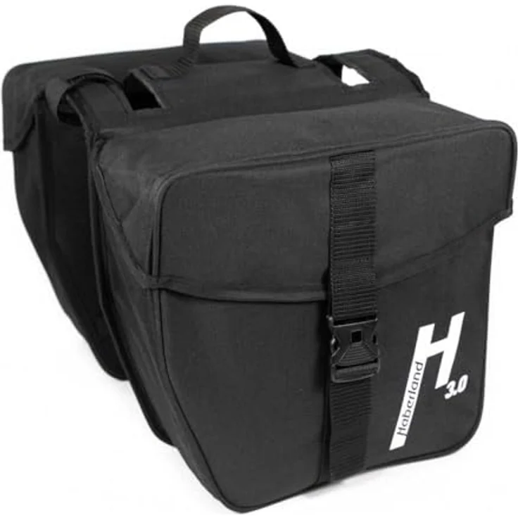 Haberland Gepäckträgertasche Doppeltasche Basic M 3.0, 25 Liter, formstabil mit Klettbandbefestigung und Reflexstreifen – Bild 5