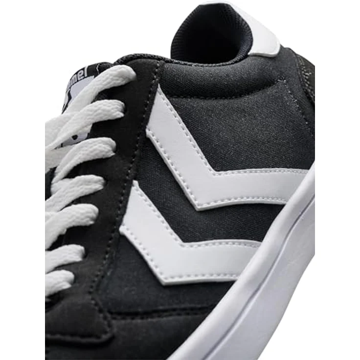 Hummel Stadil Light Canvas Sneaker, atmungsaktives Canvas-Obermaterial mit Glattlederimitat, schwarz, Größe 42 – Bild 3
