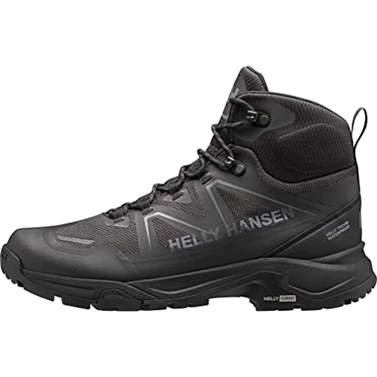 Helly Hansen Cascade Mid Ht, Wasserdichte Wanderstiefel mit HH Max Comfort Innensohle, Schwarz, EU 45
