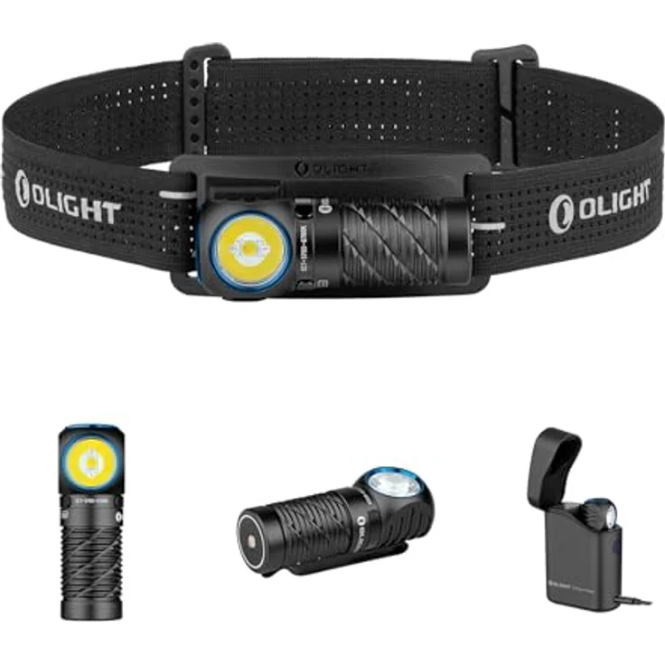 OLIGHT Perun 3 Mini Kit, aufladbare Stirnlampe mit 1250 Lumen, 60 Tage Laufzeit, Magnetfunktion, 5 Weißlicht- und 3 Rotlicht-Modi – Bild 1